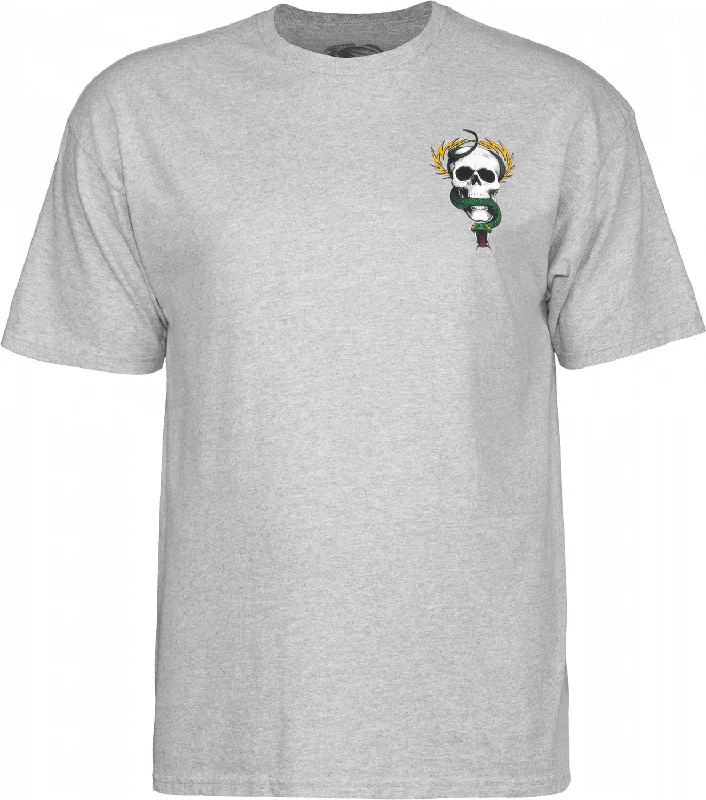 Painted T-ShirtsPowell Peralta Mike McGill Skull & Snake T-shirt - Gray