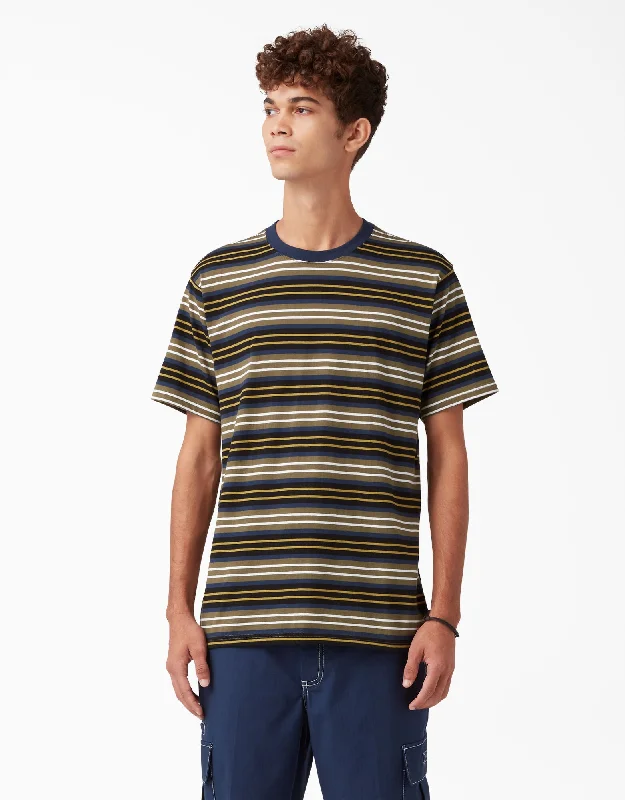 Festival T-ShirtsDickies Skateboarding Stripe Graphic T-Shirt - Black/Moss Stripe