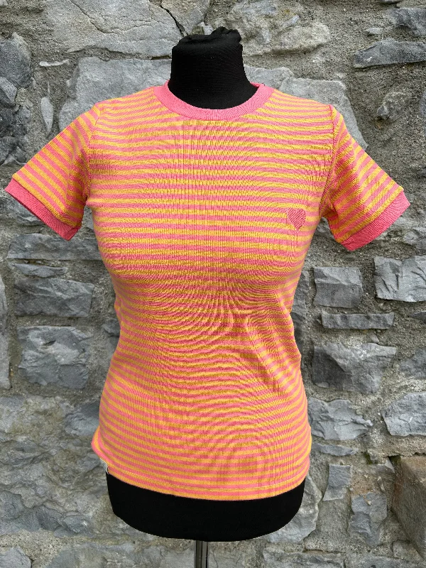 Gym T-ShirtsOrange stripy T-shirt  uk 6-8