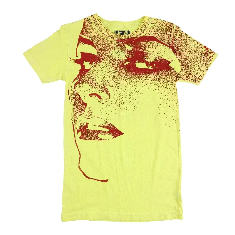 Recycled Fabric T-ShirtsEvil Genius Womens Pixel Girl Graphic T-Shirt, Yellow, Medium