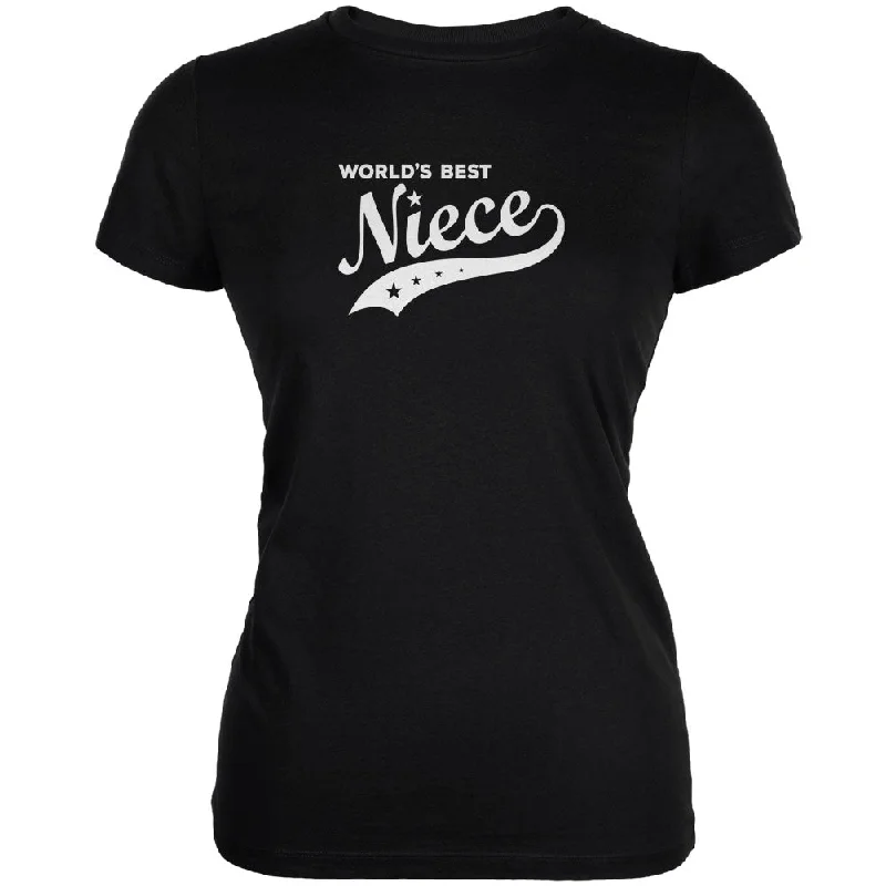 Fringed T-ShirtsWorld's Best Niece Black Juniors Soft T-Shirt