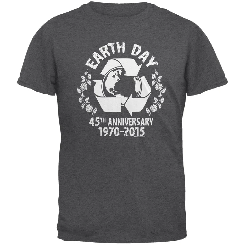 Hemp T-ShirtsEarth Day - 45th Anniversary Dark Heather Adult T-Shirt