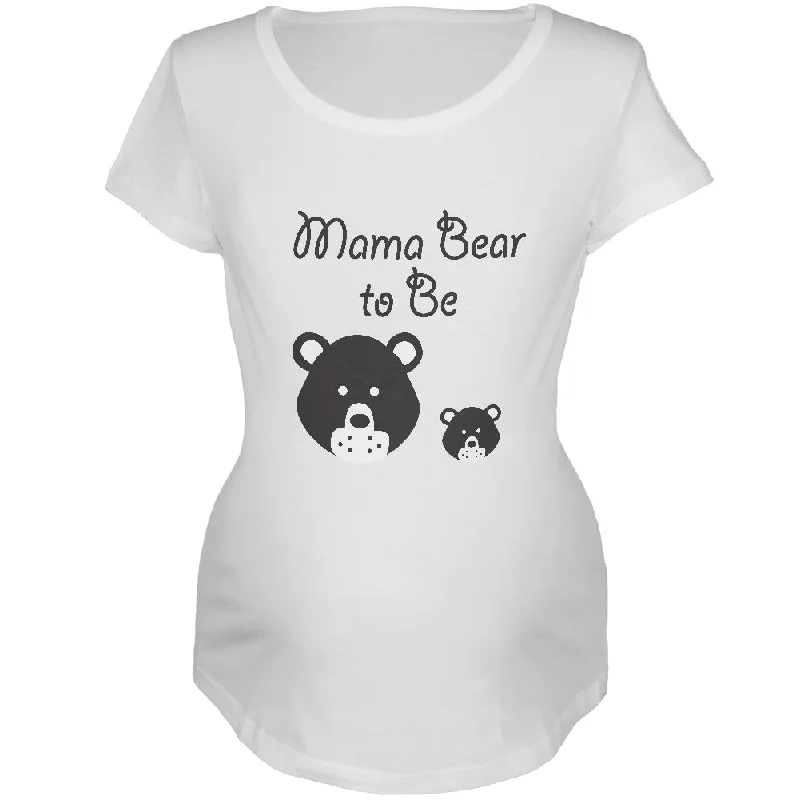 Punk T-ShirtsMama Bear To Be White Maternity Soft T-Shirt