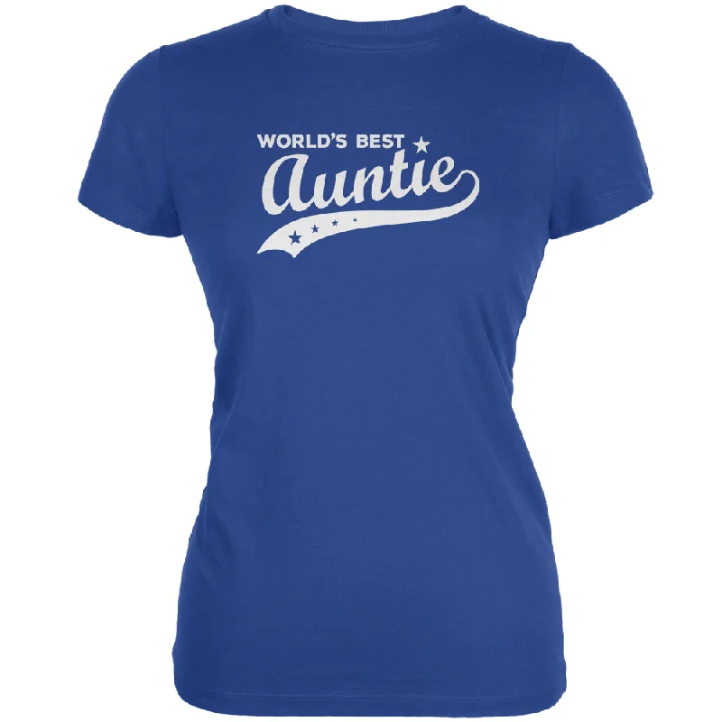 Sequined T-ShirtsWorld's Best Auntie Royal Juniors Soft T-Shirt