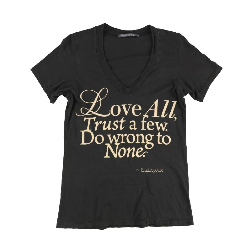 Polyester T-ShirtsDirty Violet Womens Love All, Trust A Few Graphic T-Shirt