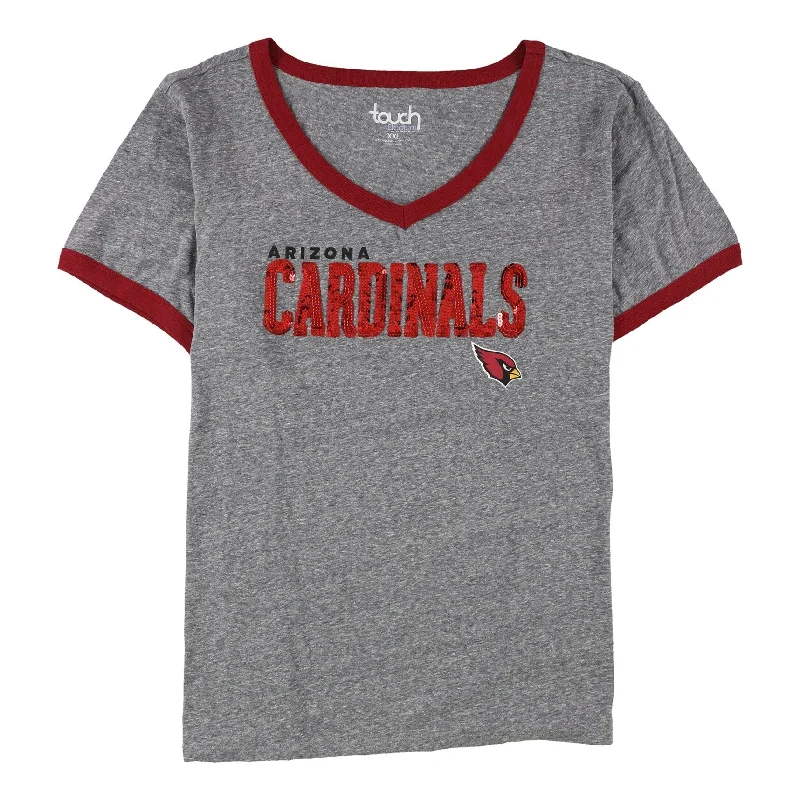 Scoop Neck T-ShirtsTouch Womens Arizona Cardinals Embellished T-Shirt, Grey, XX-Large