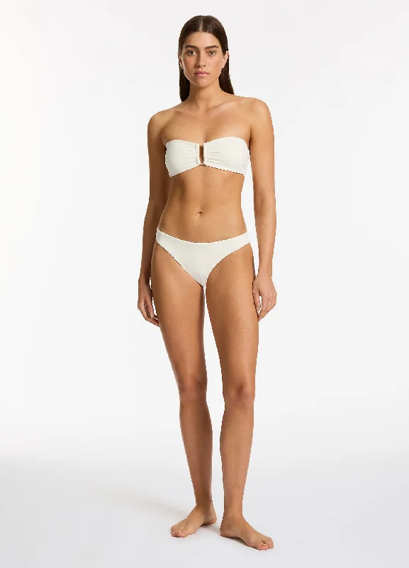 Isla Rib Hipster Bikini Bottom - Cream