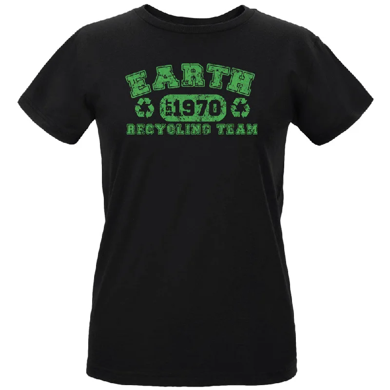 Recycled Fabric T-ShirtsEarth Day - Recycle Team Women's Organic Black T-Shirt