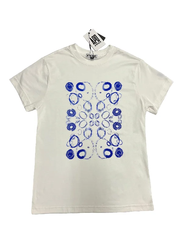 V-Neck T-ShirtsT-Shirt with Custom Print Graphic in White Supima® Cotton