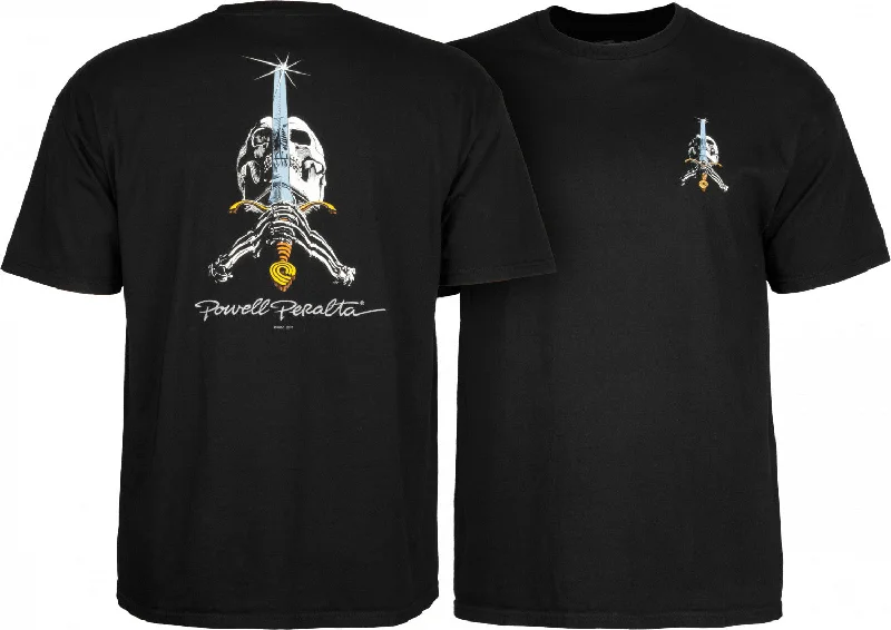 Lace-Up T-ShirtsPowell Peralta Skull & Sword T-shirt - Black