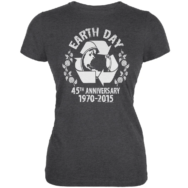 Vintage T-ShirtsEarth Day - 45th Anniversary Dark Heather Juniors Soft T-Shirt