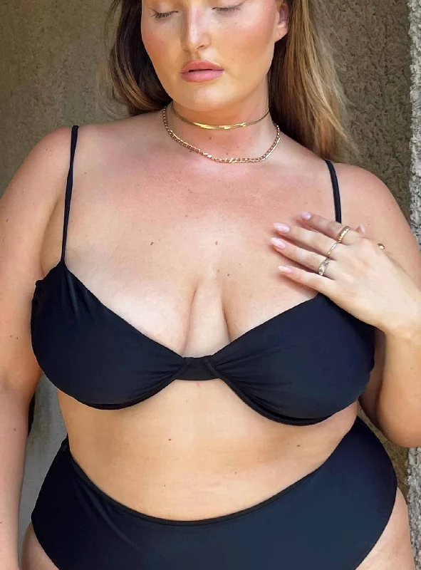 SwimslimAvani Bikini Top Black Curve