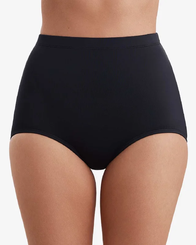 2025 Shape Solver Divine Solid Girl Leg Brief Swim Bottom - 7103846