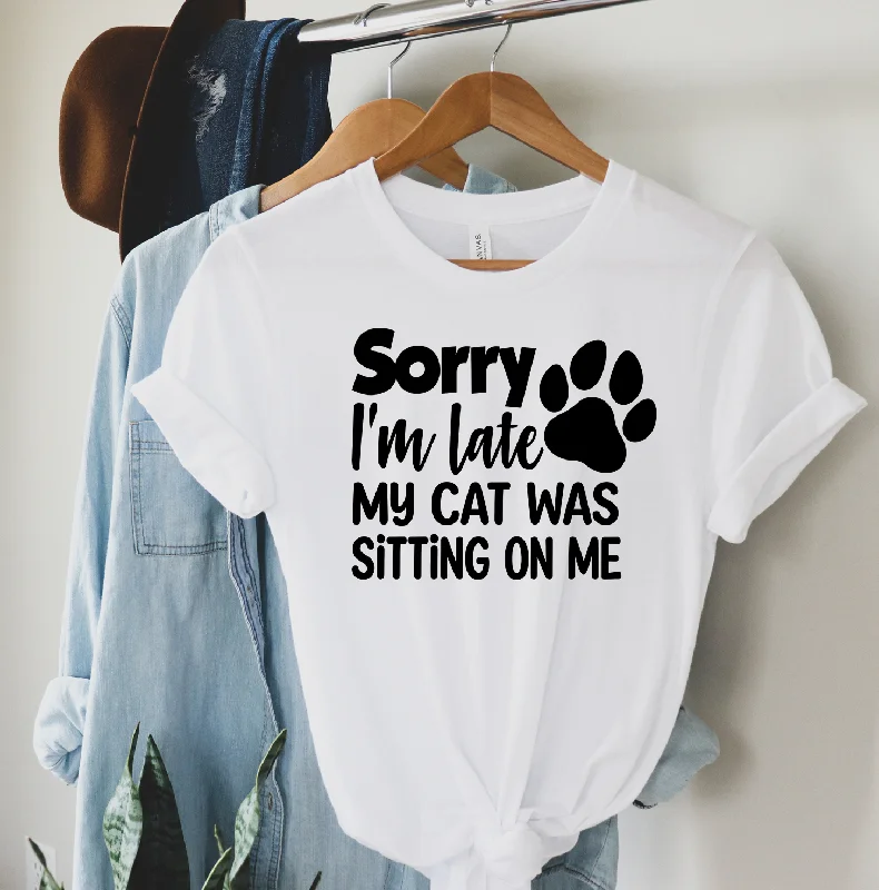 Hooded T-ShirtsSorry I'm Late Cat Unisex T-shirt