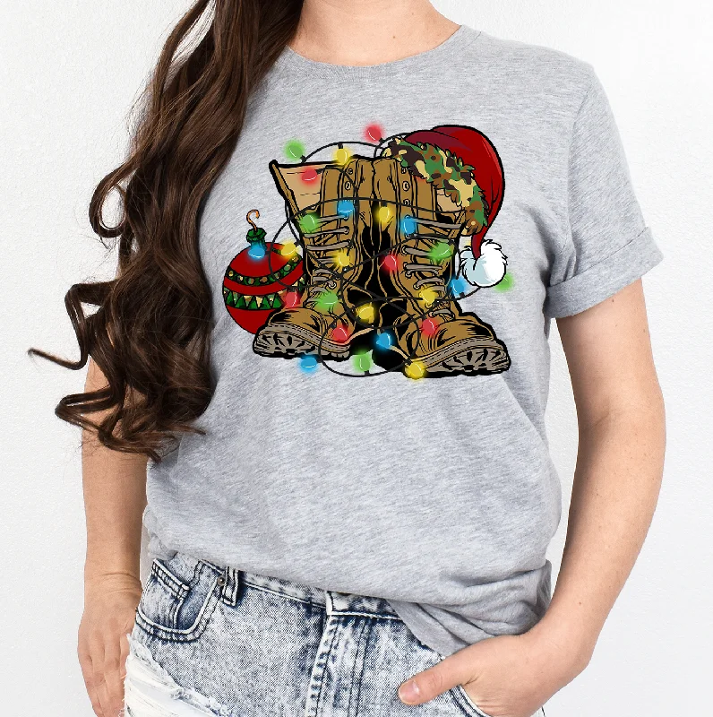 Off-Shoulder T-ShirtsMilitary Christmas Unisex T-shirt