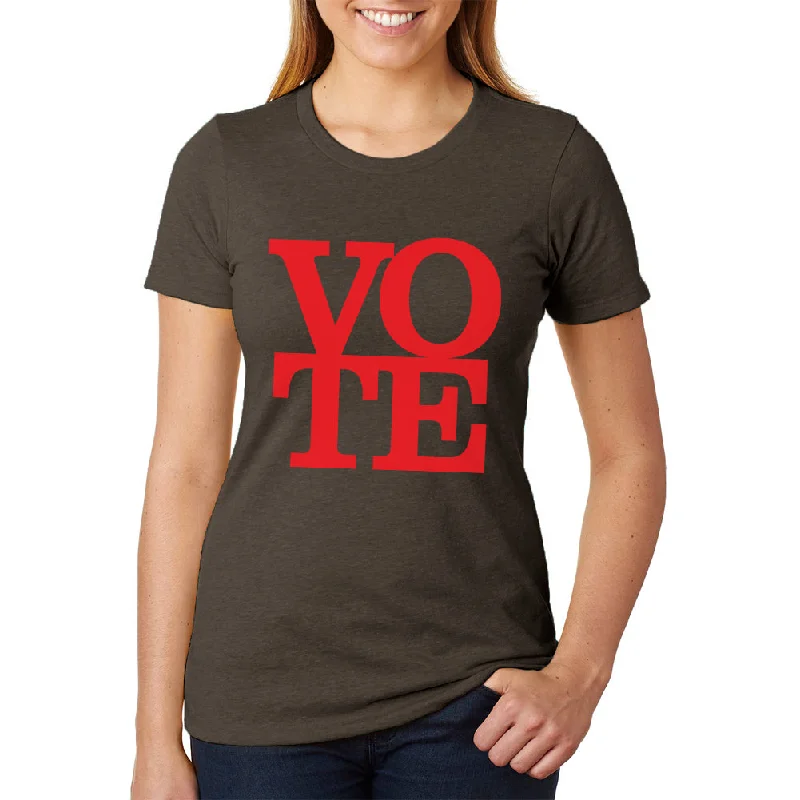 Sheer T-ShirtsElection Vote Stacked Juniors Soft Heather T Shirt