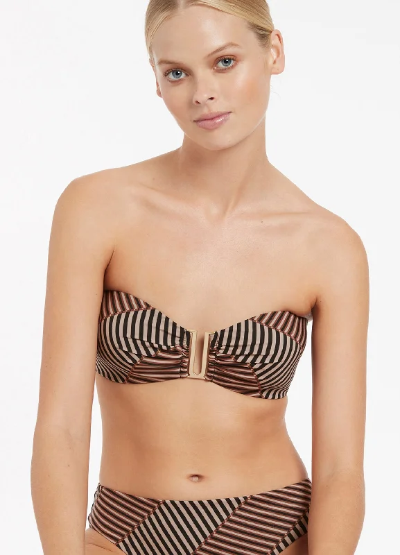 SwimmeshRaya Bandeau Top - Tobacco