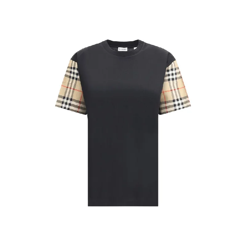 Blended Fabric T-ShirtsBurberry Check Archive Sleeve Women's T-shirt