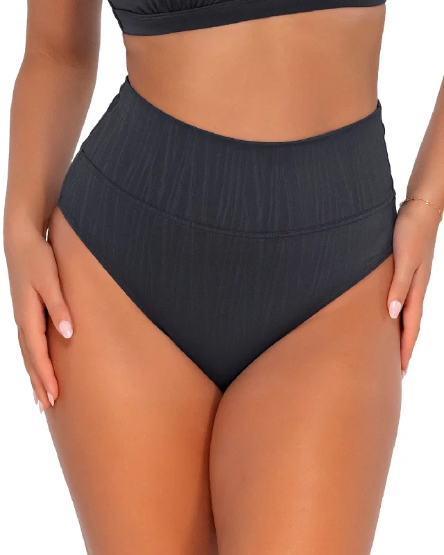 2024 Sunsets Slate Seagrass Texture Hannah High Waist Bottom - 33B