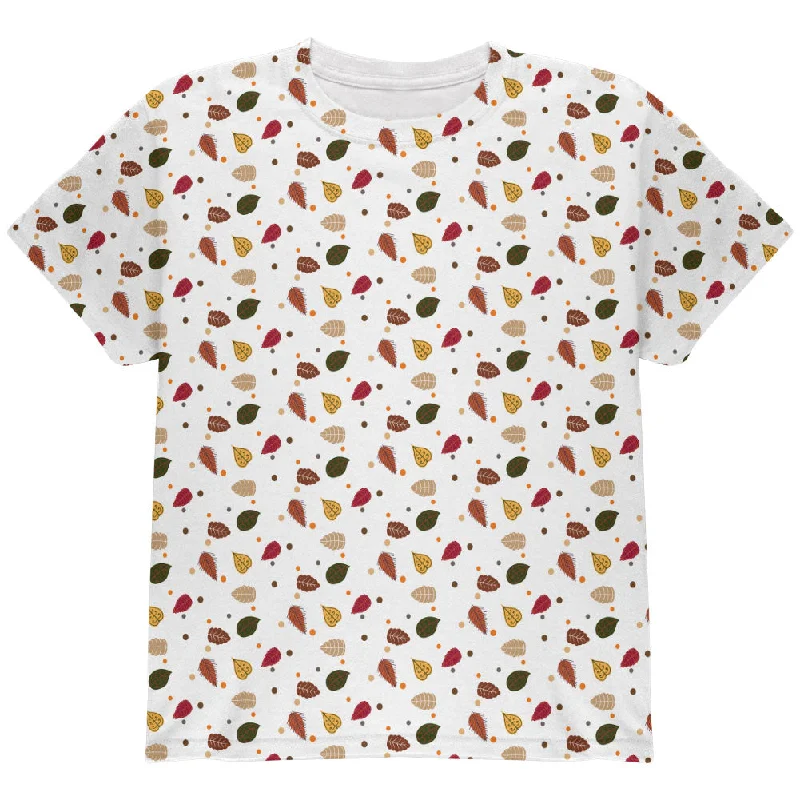 Pocket T-ShirtsAutumn Leaves Pattern All Over Youth T Shirt