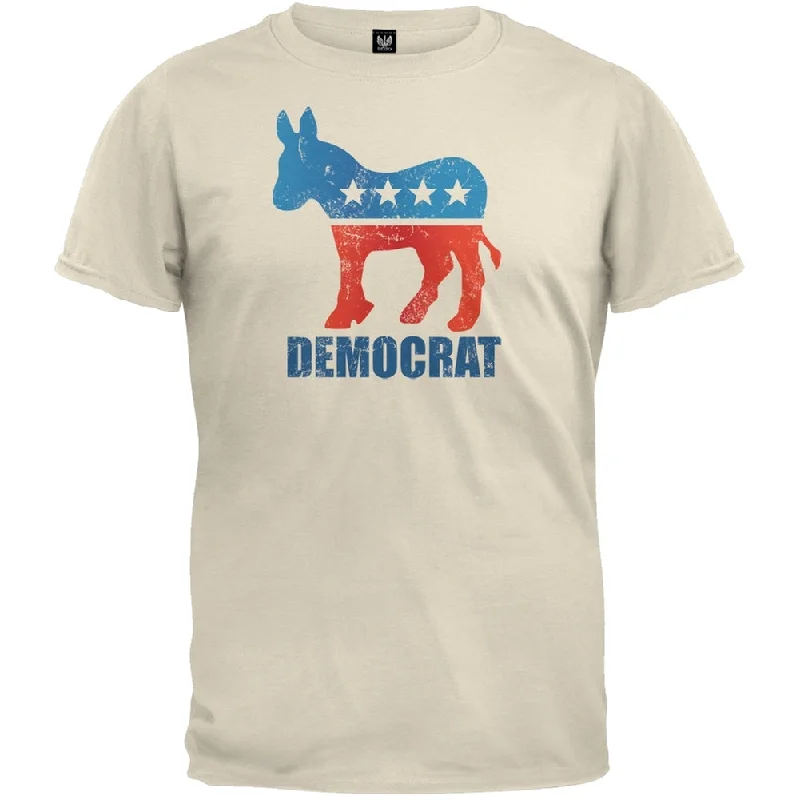 Thermal T-ShirtsDistressed Democrat Donkey Cream Adult T-Shirt