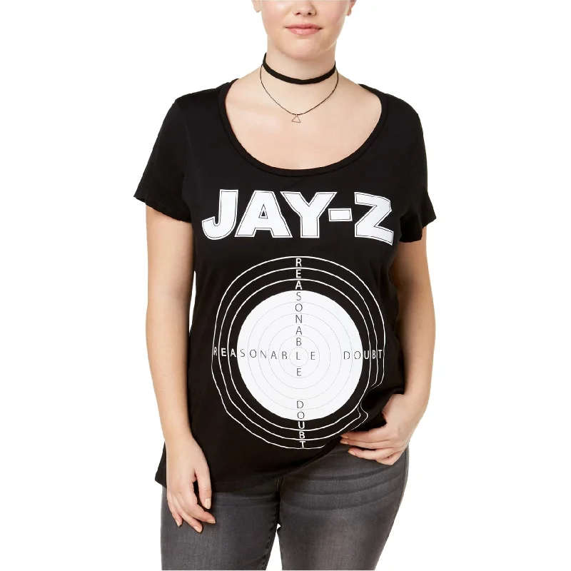 Crewneck T-ShirtsReasonable Doubt Womens Jay-Z Graphic T-Shirt, Black, 3X