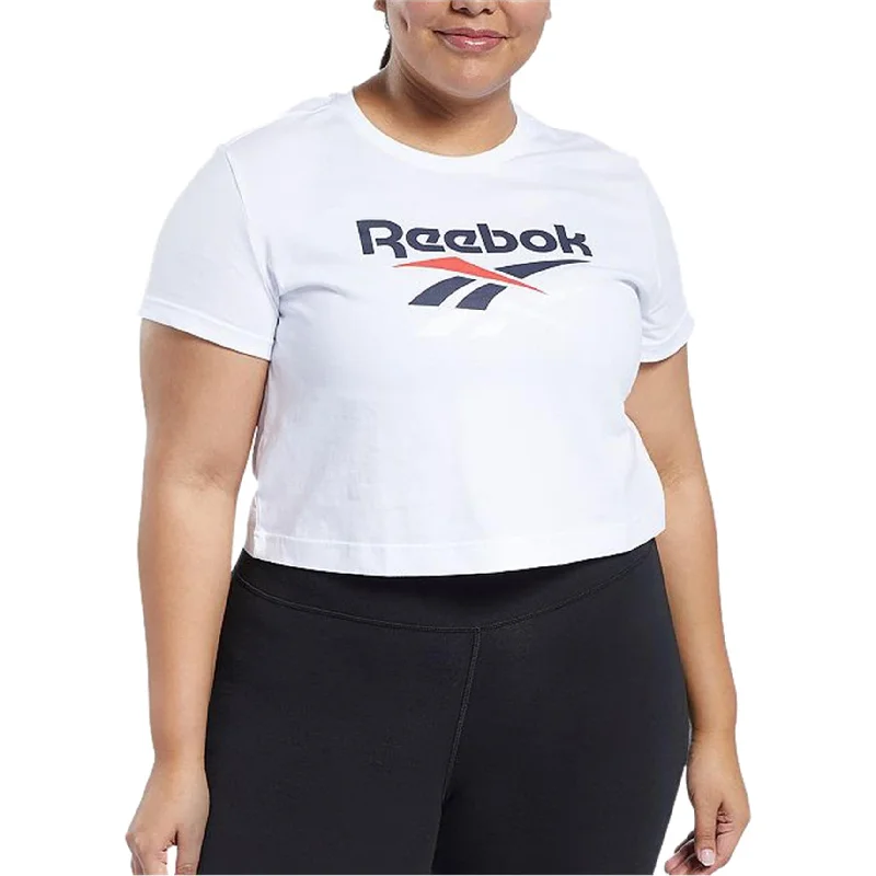 Cropped T-ShirtsReebok Womens Logo Graphic T-Shirt