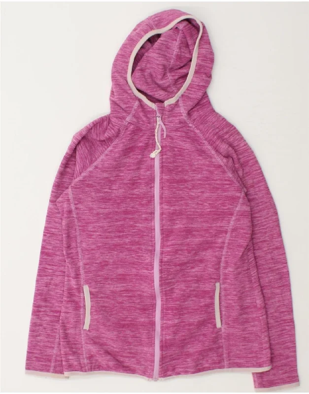 High-Fashion SweatshirtsMOUNTAIN WAREHOUSE Womens Hooded Fleece Jacket UK 10 Small Pink Polyester