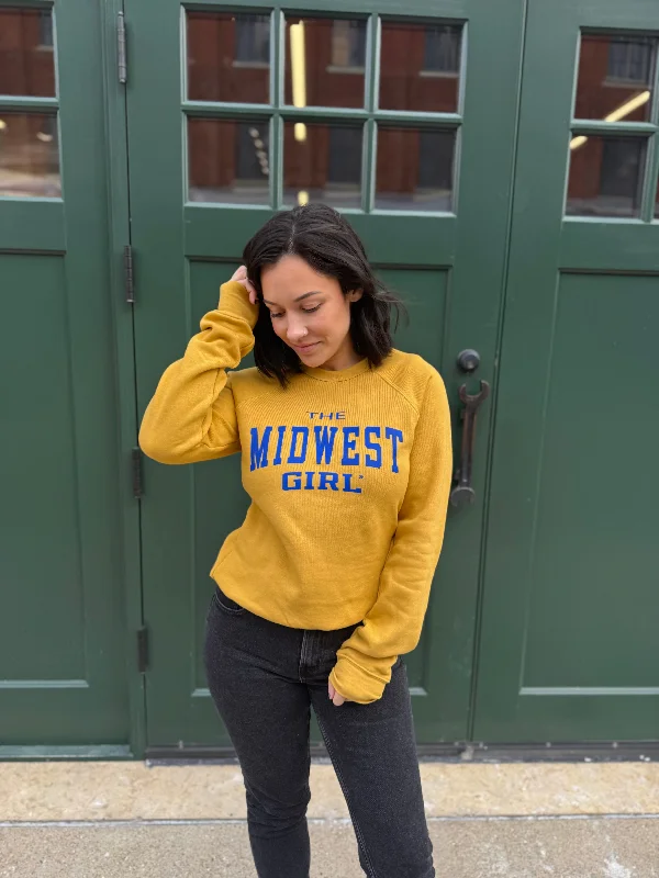 Limited Edition HoodiesThe Midwest Girl Crew in Mustard