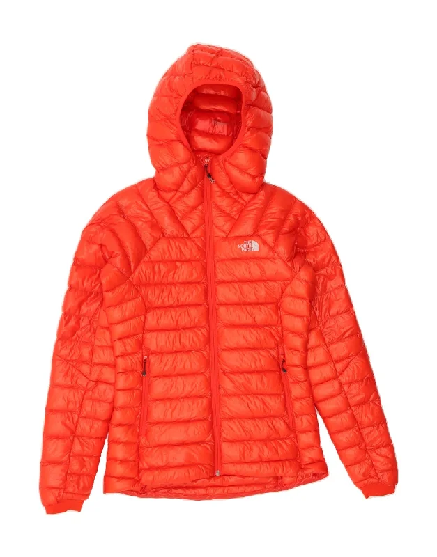 Festival SweatshirtsTHE NORTH FACE Womens Hooded Padded Jacket UK 10 Small Orange