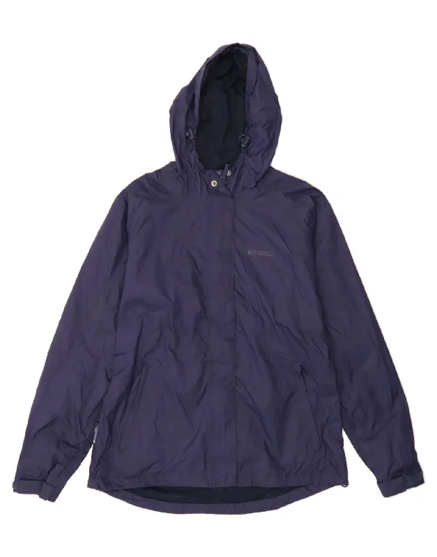 French Terry HoodiesMOUNTAIN WAREHOUSE Womens Hooded Rain Jacket UK 14 Large Navy Blue Nylon