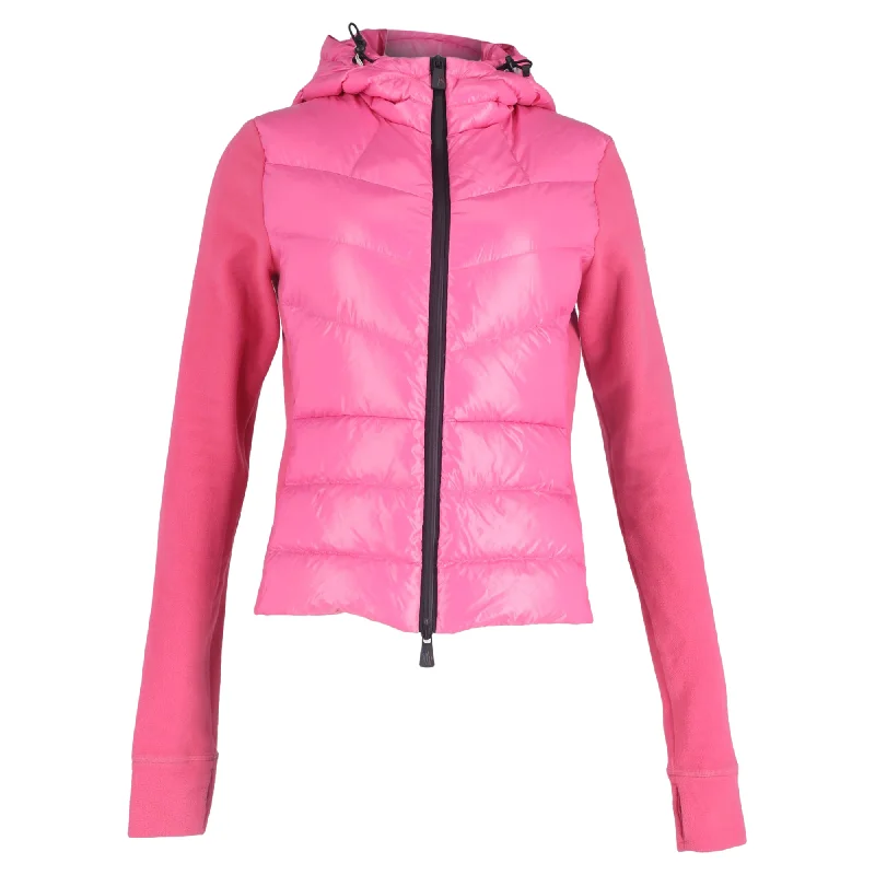 Microfleece HoodiesMoncler Grenoble Padded Front Hooded Jacket in Pink Polyamide