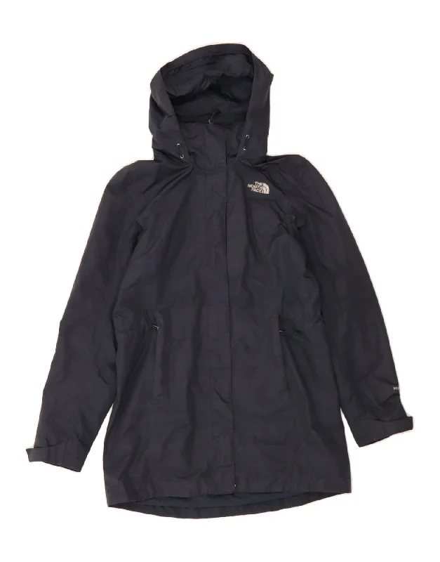 Thermal HoodiesTHE NORTH FACE Womens Oversized Hooded Rain Jacket UK 10 Small Navy Blue