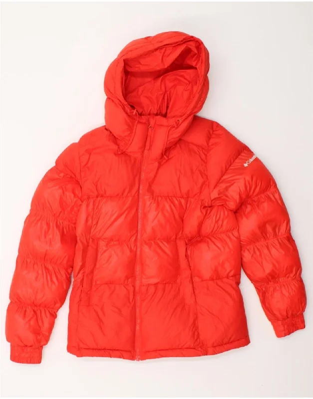 High-Fashion SweatshirtsCOLUMBIA Womens Hooded Padded Coat UK 10 Small Red Polyester