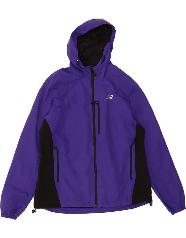 Minimalist SweatshirtsNEW BALANCE Womens Hooded Rain Jacket UK 18 XL Purple Colourblock