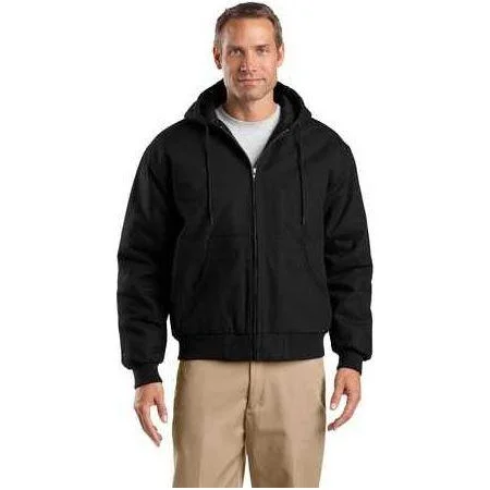 Fishing SweatshirtsMen's Tall Duck Cloth Hooded Work Jacket