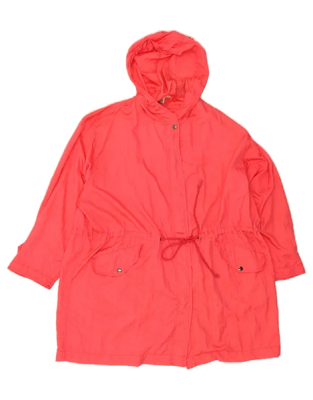 Windbreaker SweatshirtsVINTAGE Womens Hooded Raincoat UK 18 Small  Pink Nylon