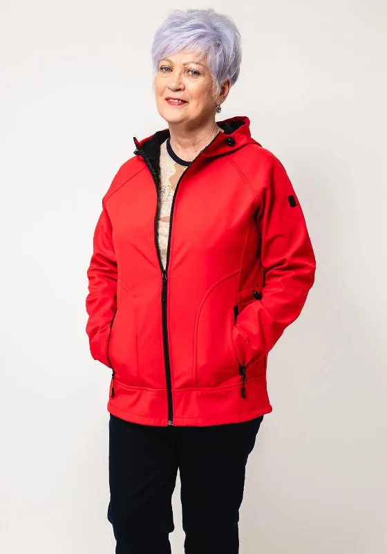 Thermal HoodiesEtage Hooded Softshell Scoat, Red