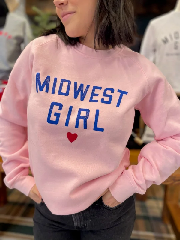 College SweatshirtsMidwest Girl Crew in Pink