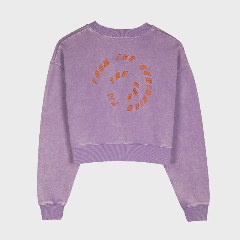 Skateboard SweatshirtsSanta Cruz Womens TTE Swirl Crew Sweatshirt - Digital Lavender Acid Wash