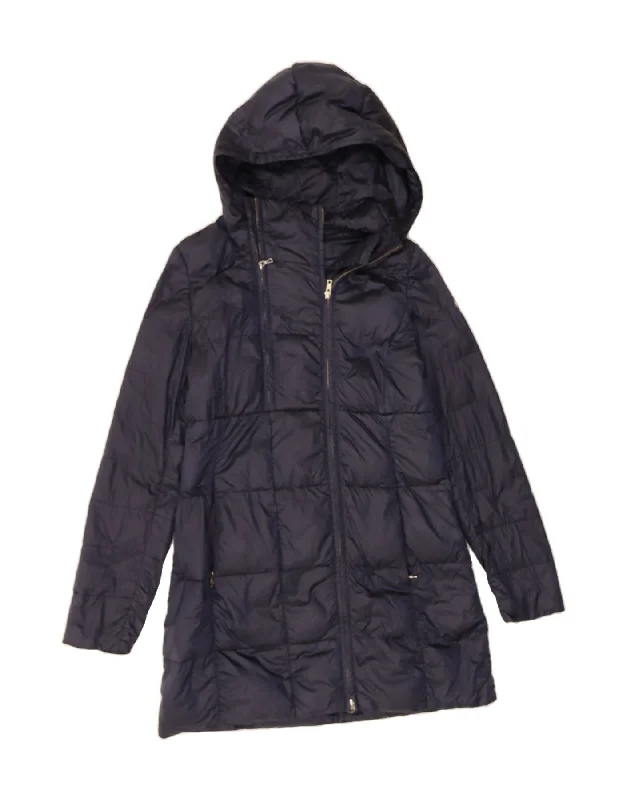 Yoga SweatshirtsCOLMAR Womens Hooded Padded Coat IT 42 Small Navy Blue