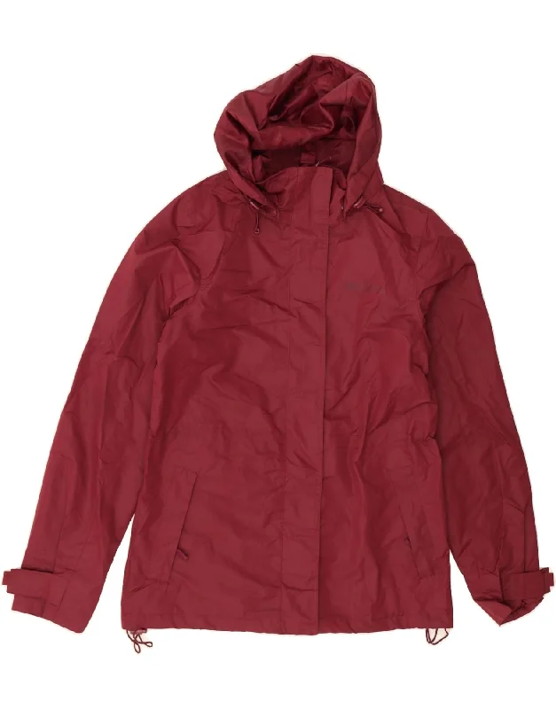 Camo HoodiesMOUNTAIN WAREHOUSE Womens Hooded Rain Jacket UK 8 Small Burgundy Polyester