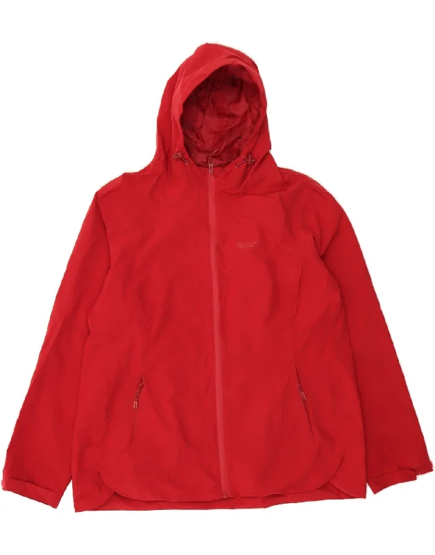 Punk SweatshirtsMOUNTAIN WAREHOUSE Womens Hooded Rain Jacket UK 18 XL Red Polyester