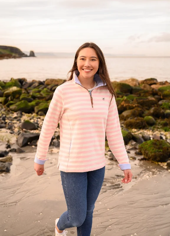 Stretch-Knit SweatshirtsShore Sweatshirt - Soft Pink Stripe