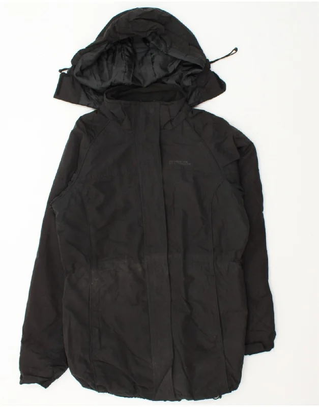 Luxury HoodiesMOUNTAIN WAREHOUSE Womens Hooded Windbreaker Coat UK 12 Medium Black