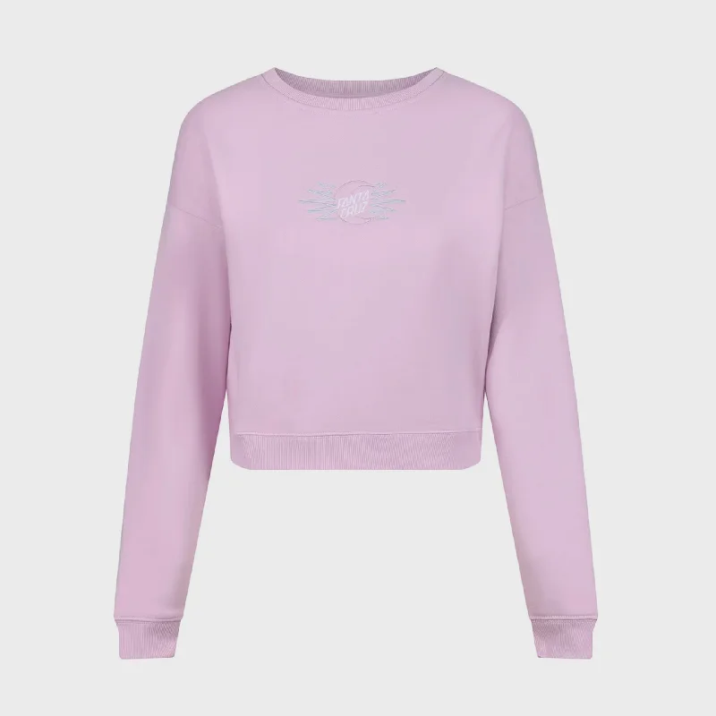 Luxury HoodiesSanta Cruz Womens Moon Ray Dot Crew Sweatshirt - Orchid