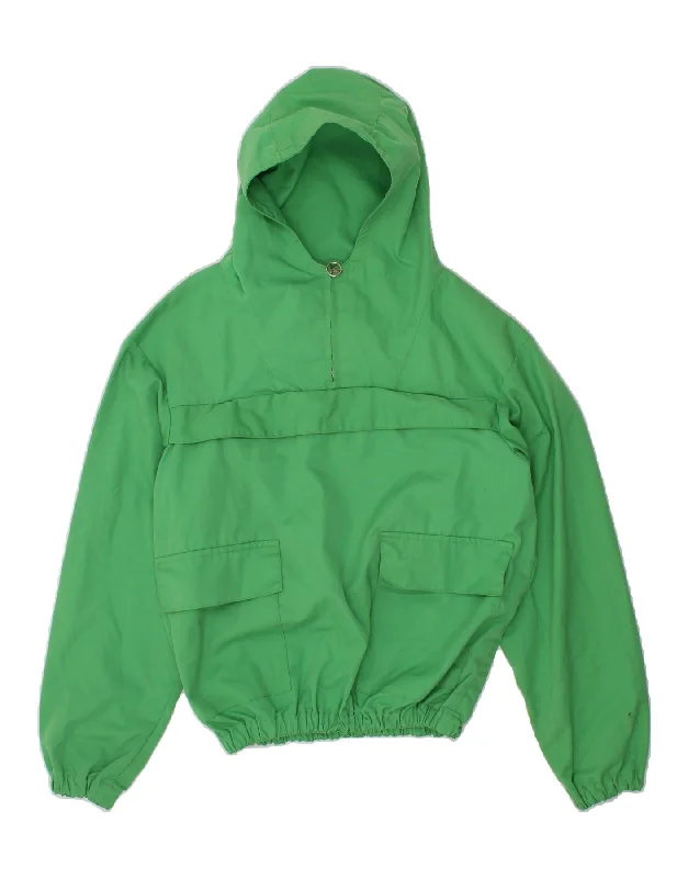 Reflective HoodiesVINTAGE Womens Hooded Anorak Jacket UK 16 Large Green