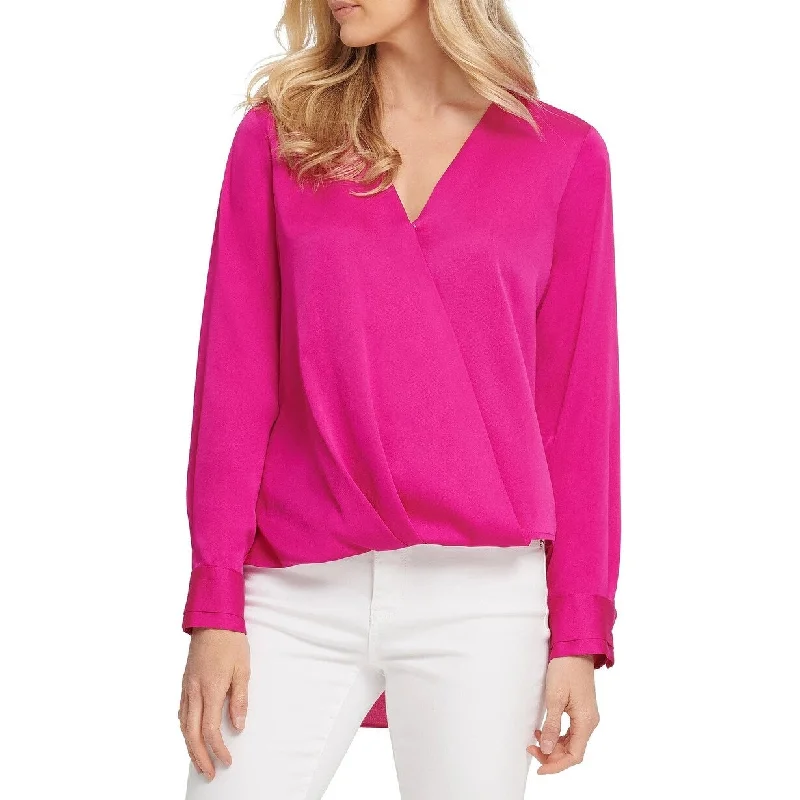 DKNY Women's Surplice Blouse Pink Size X-LargeCollege Shirts