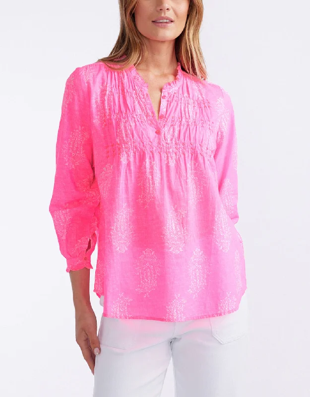 Charlie Cotton Blouse - Shrine PinkCollege Shirts