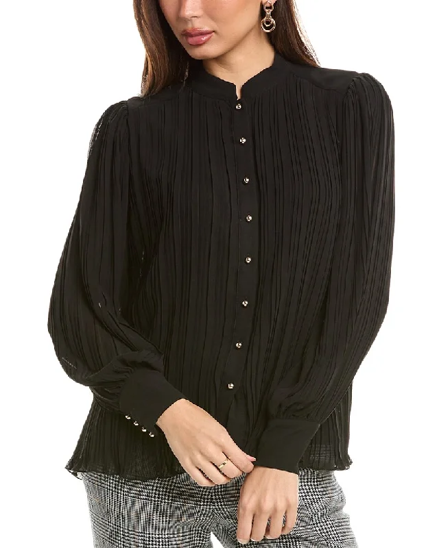 Elie Tahari Pleated BlouseLace-Up Shirts